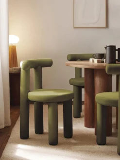 Westwing Collection Silla tapizada en terciopelo Calan