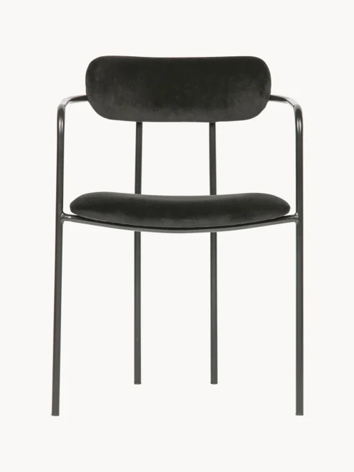 Sillas con reposabrazos de terciopelo Elvy, 2 uds.^ Sillas Con Reposabrazos|Sillas