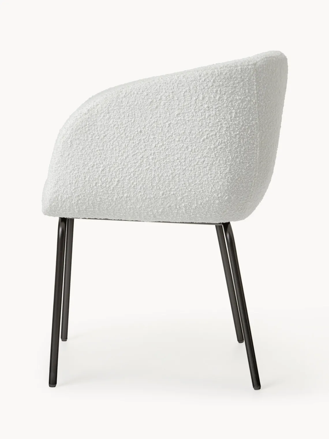 Westwing Collection Sillas con reposabrazos en tejido bouclé Alani, 2 uds