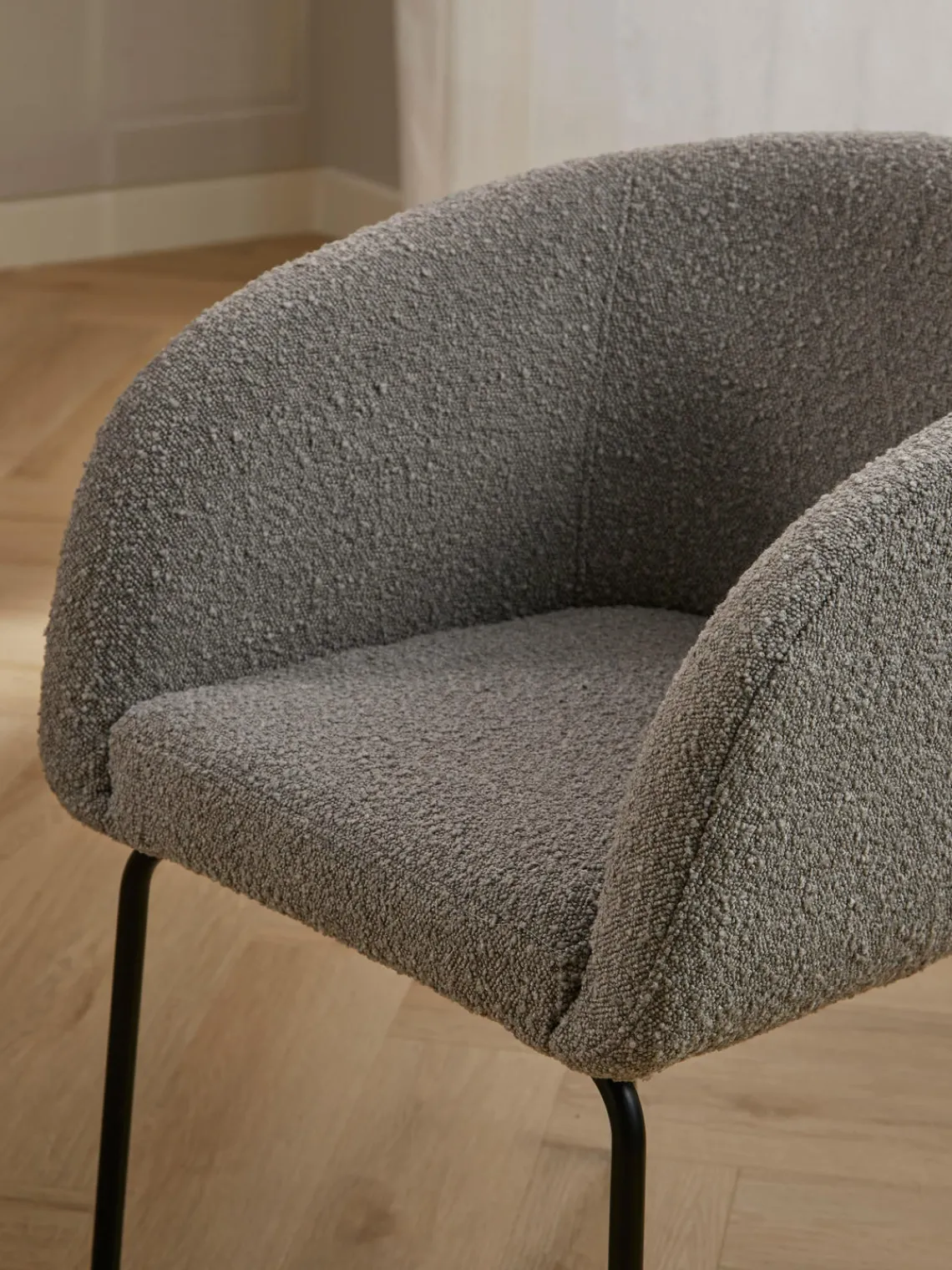 Westwing Collection Sillas con reposabrazos en tejido bouclé Alani, 2 uds.^ Sillas Con Reposabrazos|Sillas