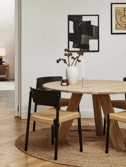 Westwing Collection Sillas de madera y ratán Danny, 2 uds.