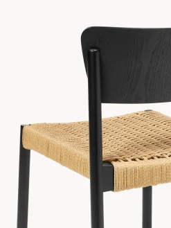 Westwing Collection Sillas de madera y ratán Danny, 2 uds.