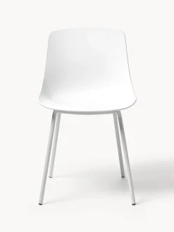 Westwing Collection Sillas de plástico con patas de metal Joe, 2 uds.^ Sillas