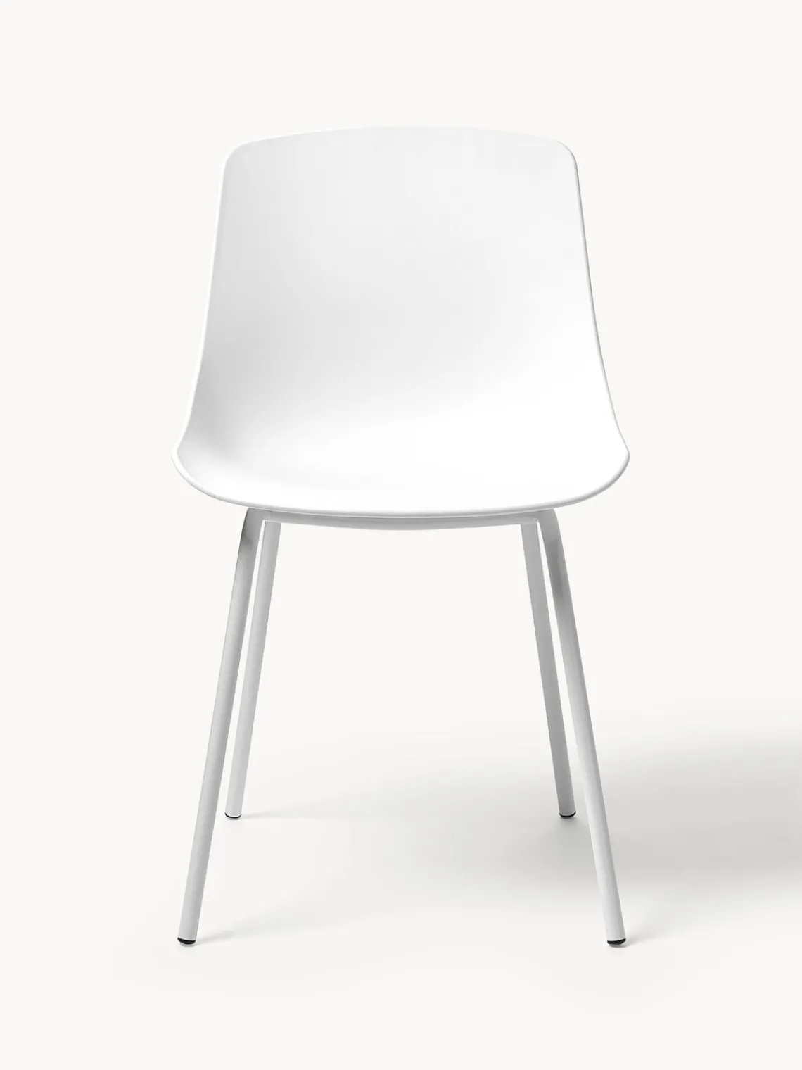 Westwing Collection Sillas de plástico con patas de metal Joe, 2 uds.^ Sillas