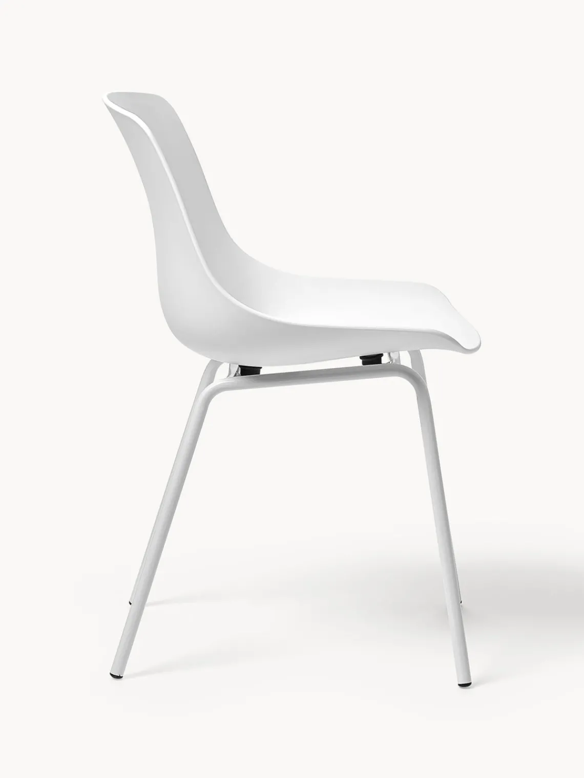 Westwing Collection Sillas de plástico con patas de metal Joe, 2 uds.^ Sillas