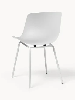 Westwing Collection Sillas de plástico con patas de metal Joe, 2 uds.^ Sillas