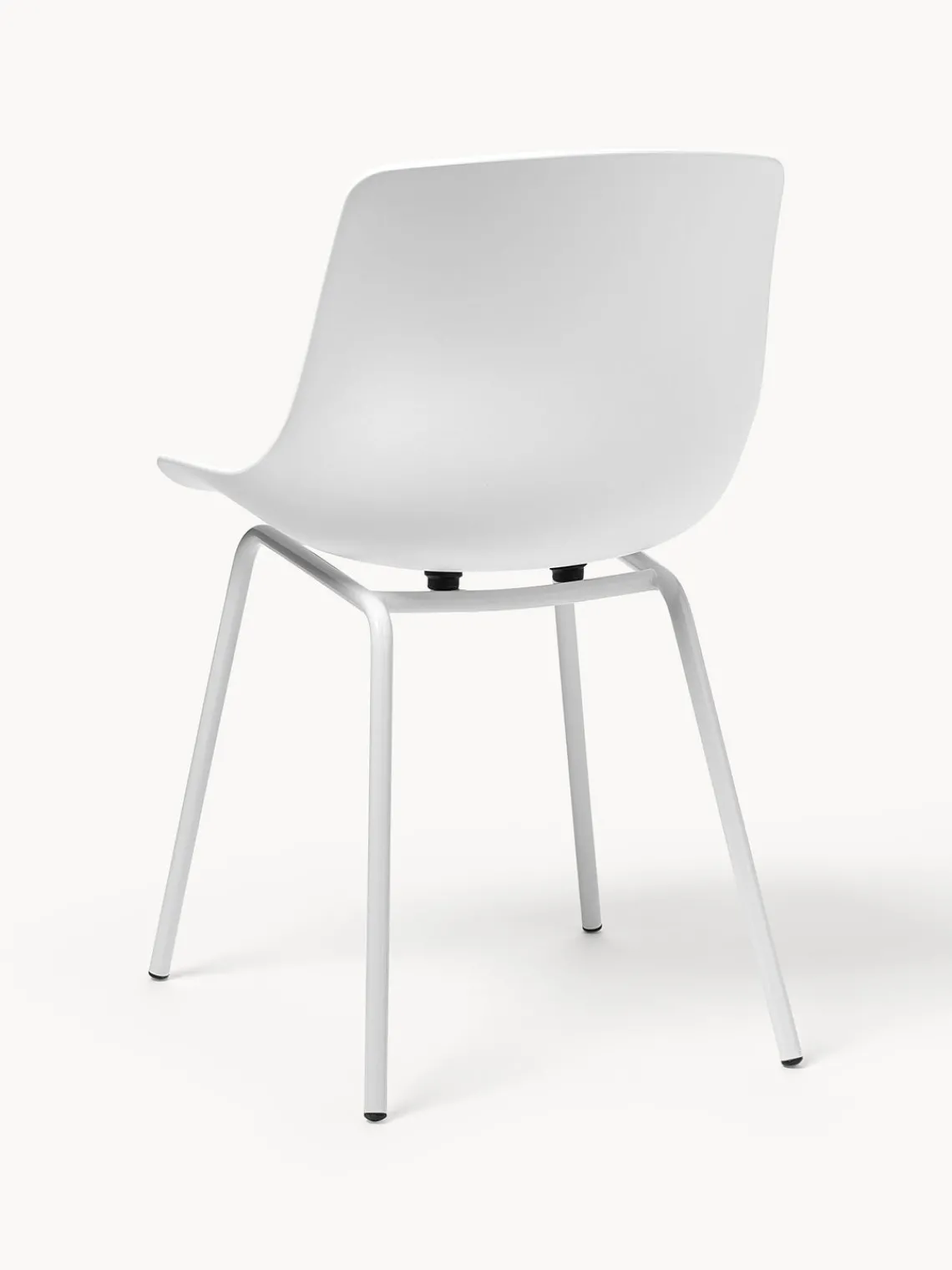 Westwing Collection Sillas de plástico con patas de metal Joe, 2 uds.^ Sillas