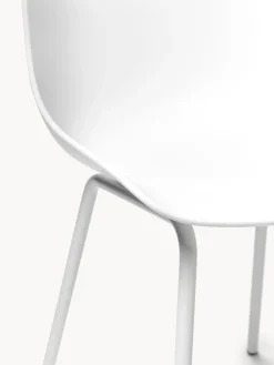 Westwing Collection Sillas de plástico con patas de metal Joe, 2 uds.^ Sillas