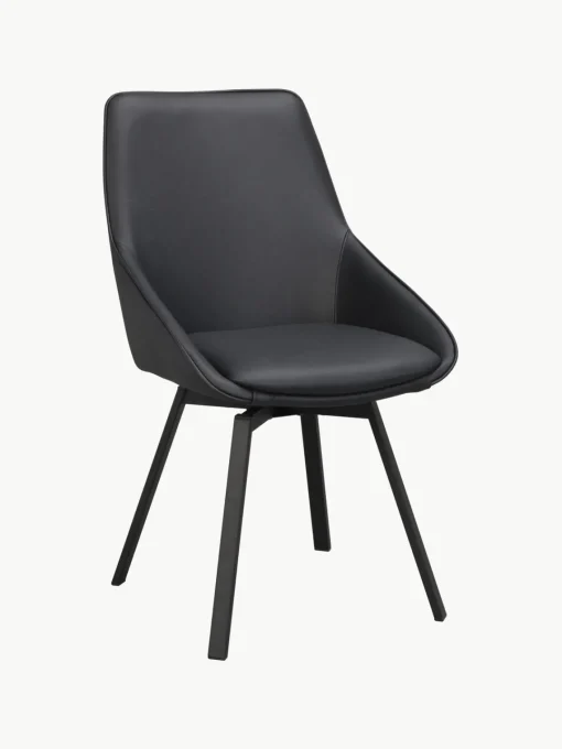 Rowico Home Sillas giratorias de cuero Alison, 2 uds.^ Sillas