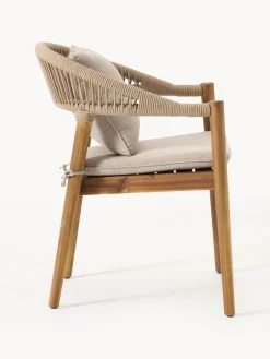 Westwing Collection Sillas para exterior de madera de acacia Marc, 2 uds.