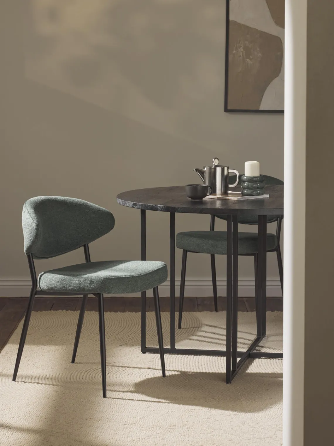 Westwing Collection Sillas tapizadas Adele, 2 uds.