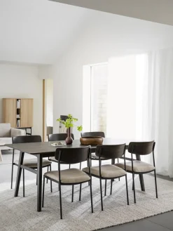 Rowico Home Sillas tapizadas de madera de roble Maymont, 2 uds.