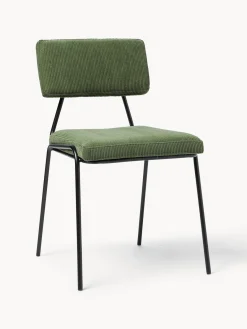 Westwing Collection Sillas tapizadas de pana Mats, 2 uds.^ Sillas