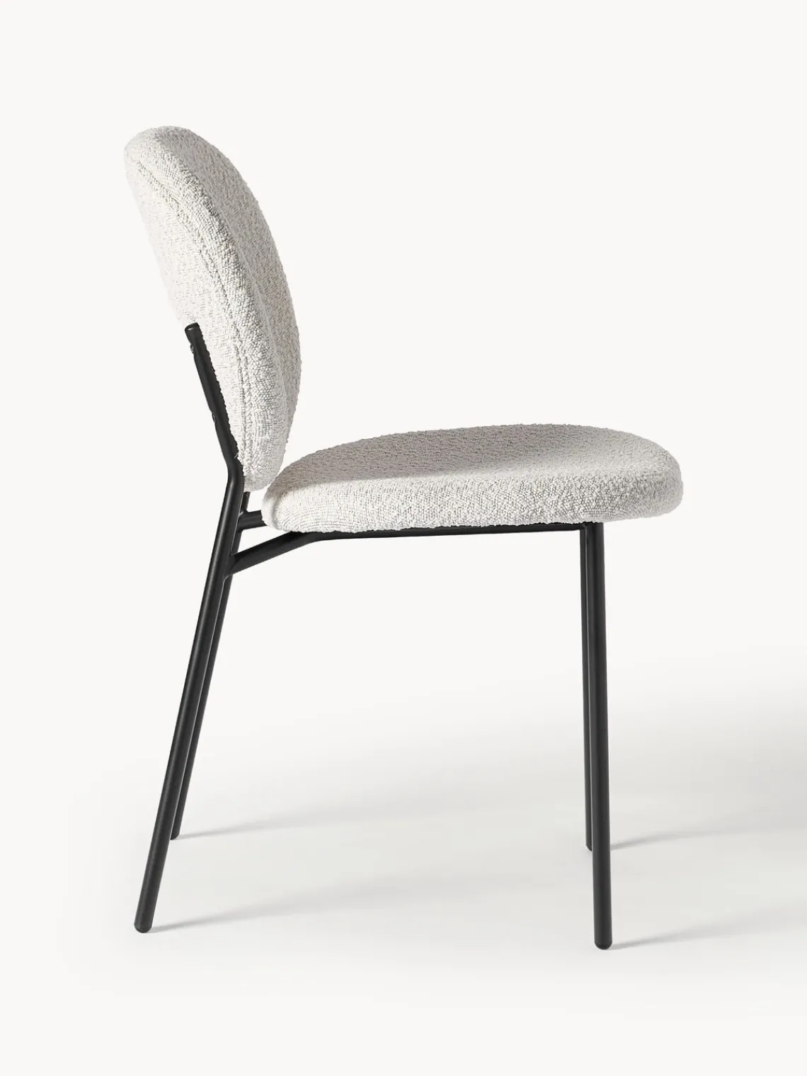 Westwing Collection Sillas tapizadas en tejido bouclé Ulrica, 2 uds.^ Sillas