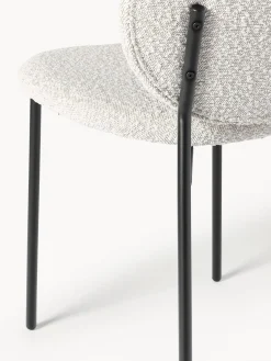 Westwing Collection Sillas tapizadas en tejido bouclé Ulrica, 2 uds.^ Sillas