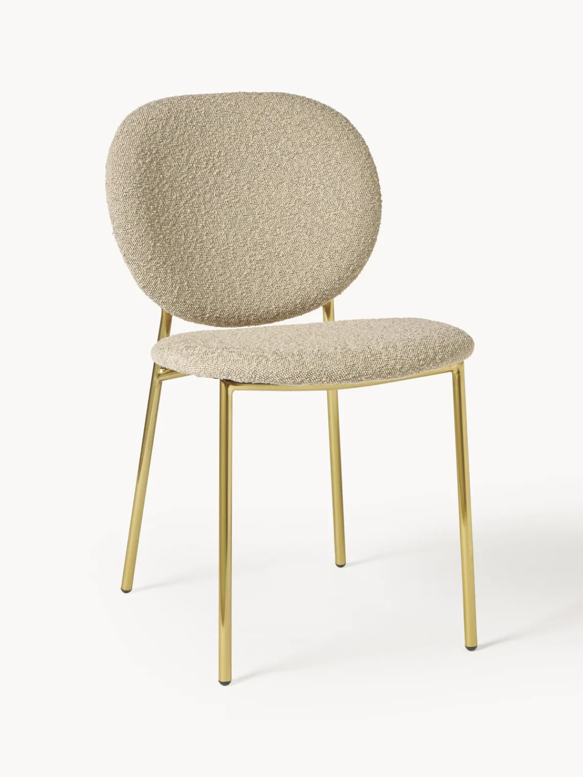 Westwing Collection Sillas tapizadas en tejido bouclé Ulrica, 2 uds.