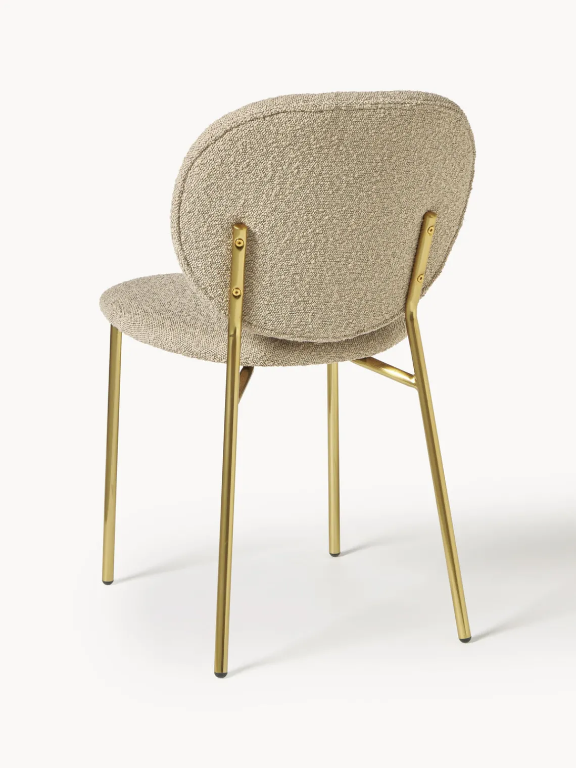 Westwing Collection Sillas tapizadas en tejido bouclé Ulrica, 2 uds.