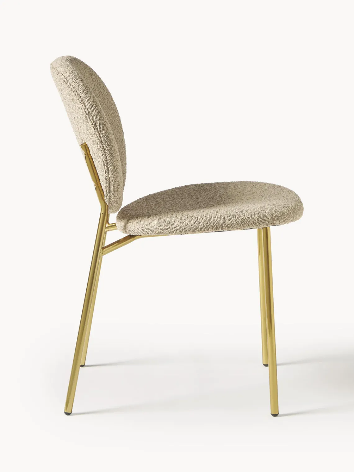 Westwing Collection Sillas tapizadas en tejido bouclé Ulrica, 2 uds.