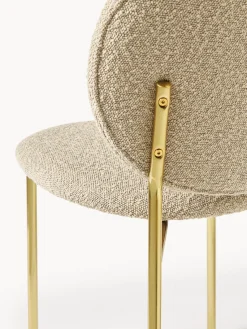 Westwing Collection Sillas tapizadas en tejido bouclé Ulrica, 2 uds.