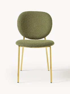 Westwing Collection Sillas tapizadas en tejido bouclé Ulrica, 2 uds.