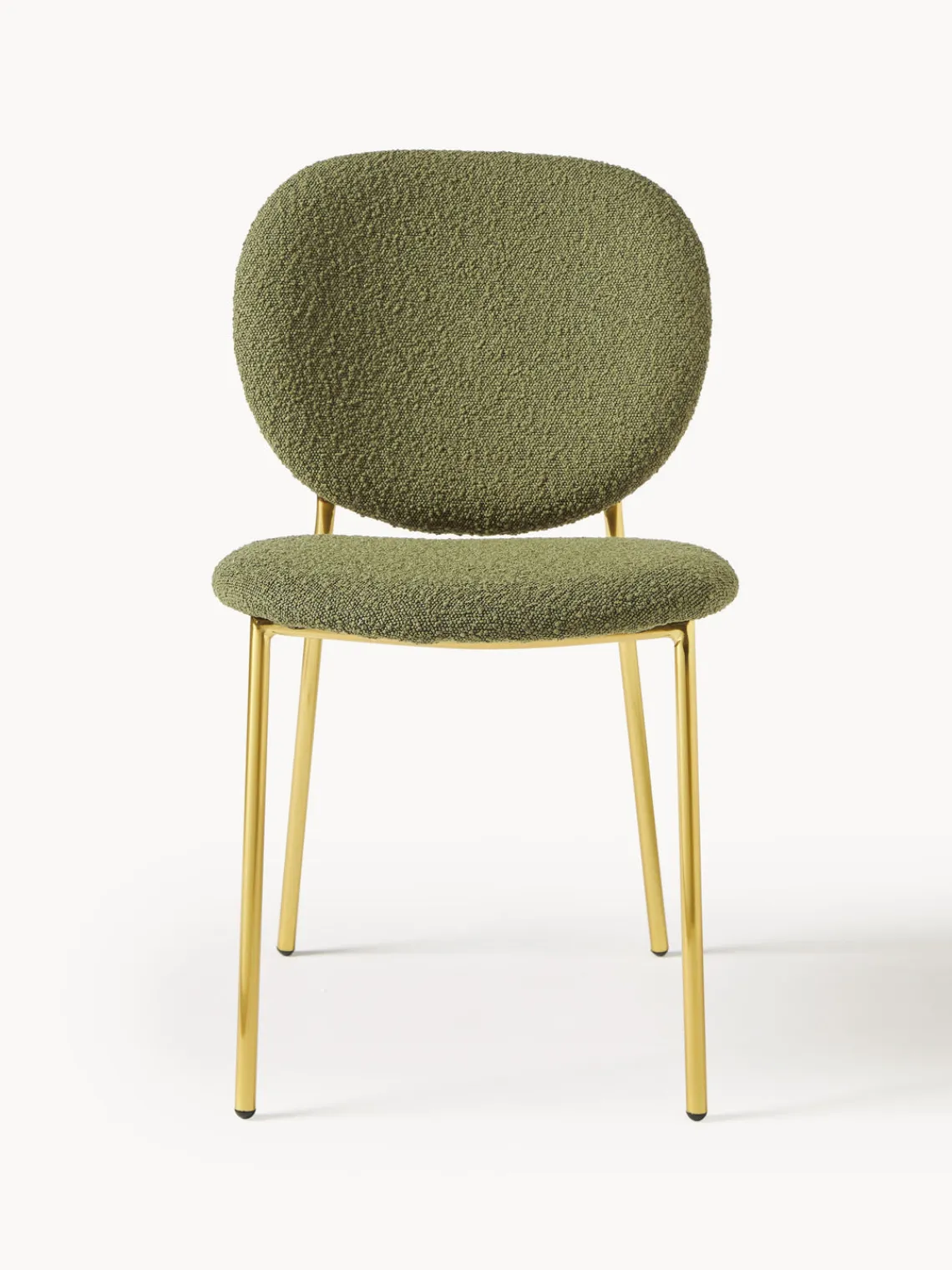 Westwing Collection Sillas tapizadas en tejido bouclé Ulrica, 2 uds.