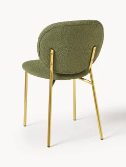 Westwing Collection Sillas tapizadas en tejido bouclé Ulrica, 2 uds.