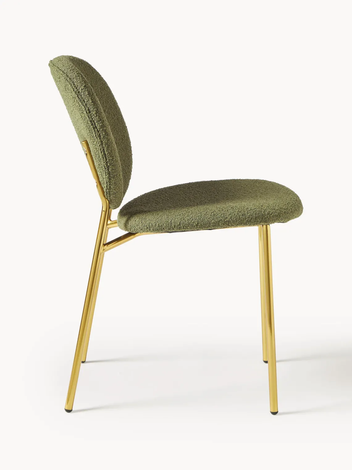 Westwing Collection Sillas tapizadas en tejido bouclé Ulrica, 2 uds.