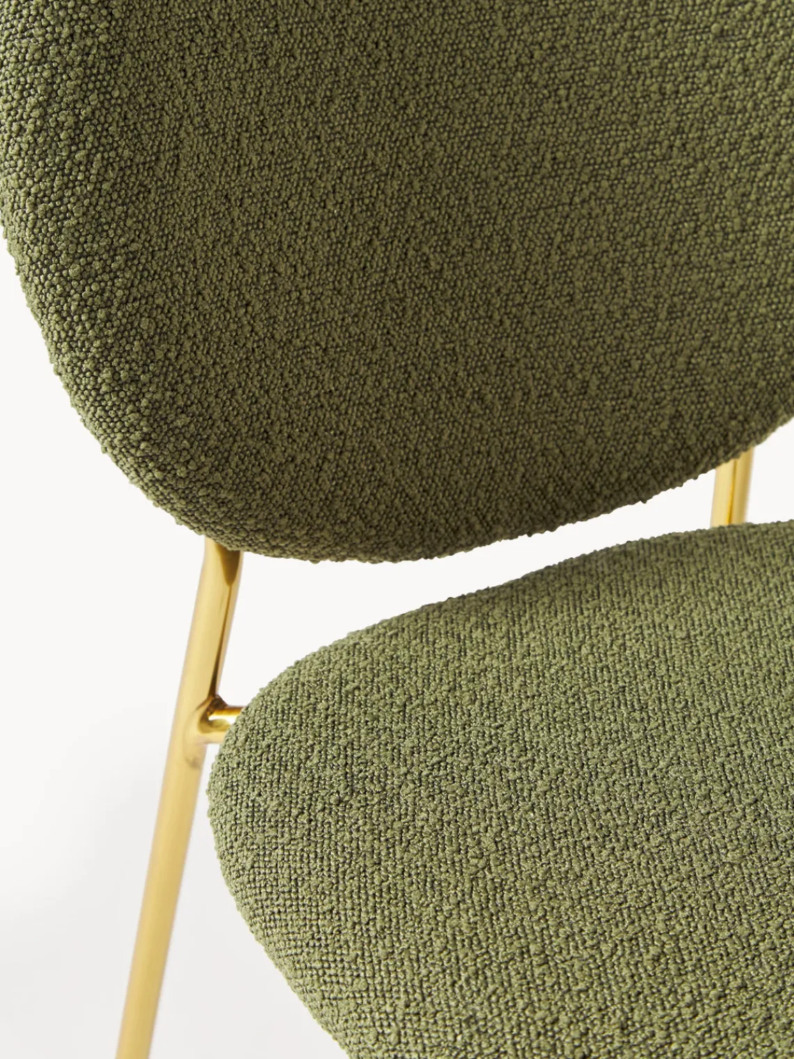 Westwing Collection Sillas tapizadas en tejido bouclé Ulrica, 2 uds.