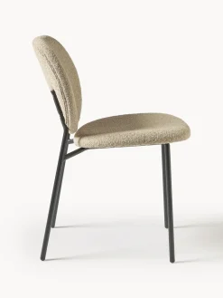 Westwing Collection Sillas tapizadas en tejido bouclé Ulrica, 2 uds.