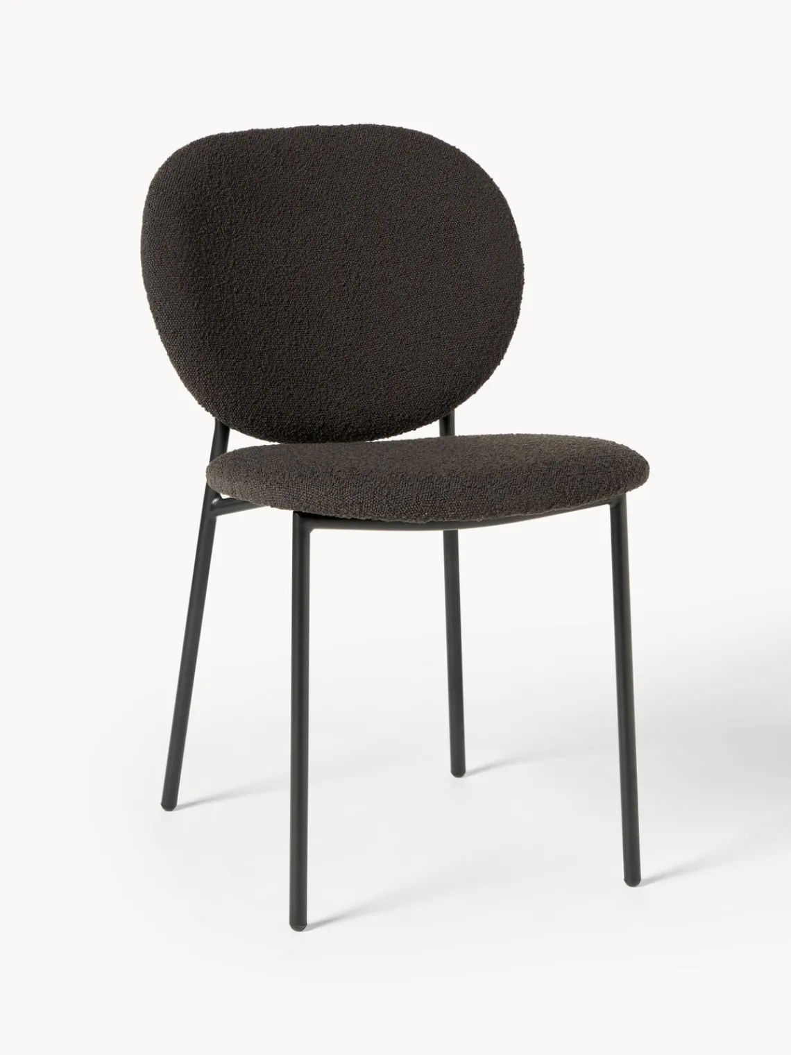 Westwing Collection Sillas tapizadas en tejido bouclé Ulrica, 2 uds.