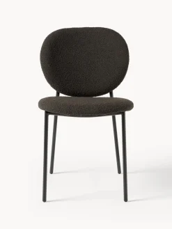 Westwing Collection Sillas tapizadas en tejido bouclé Ulrica, 2 uds.