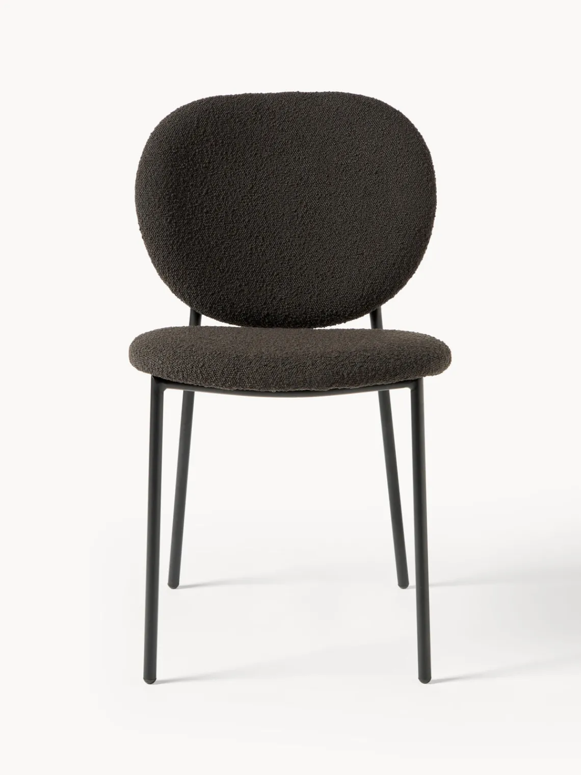 Westwing Collection Sillas tapizadas en tejido bouclé Ulrica, 2 uds.