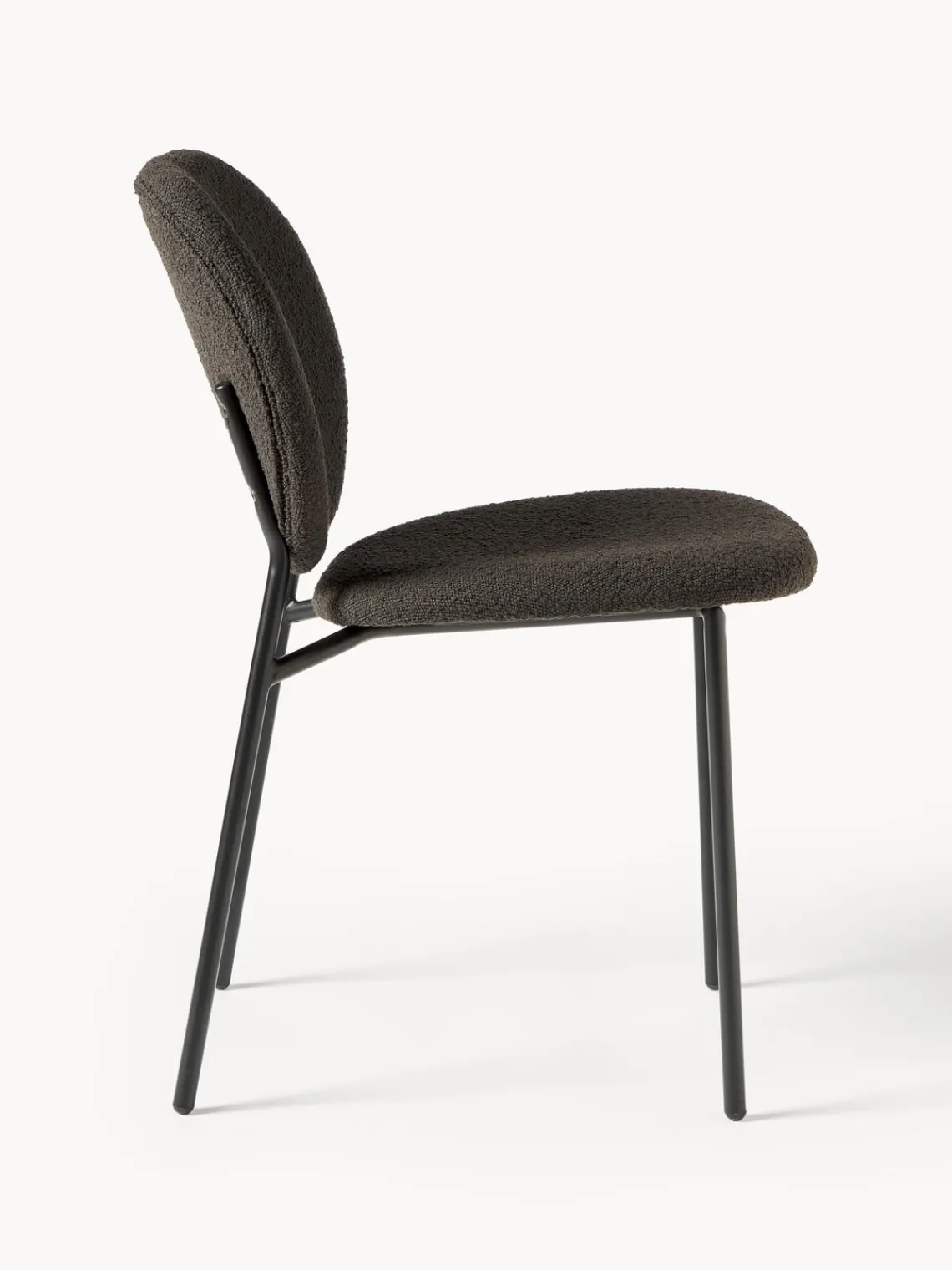 Westwing Collection Sillas tapizadas en tejido bouclé Ulrica, 2 uds.