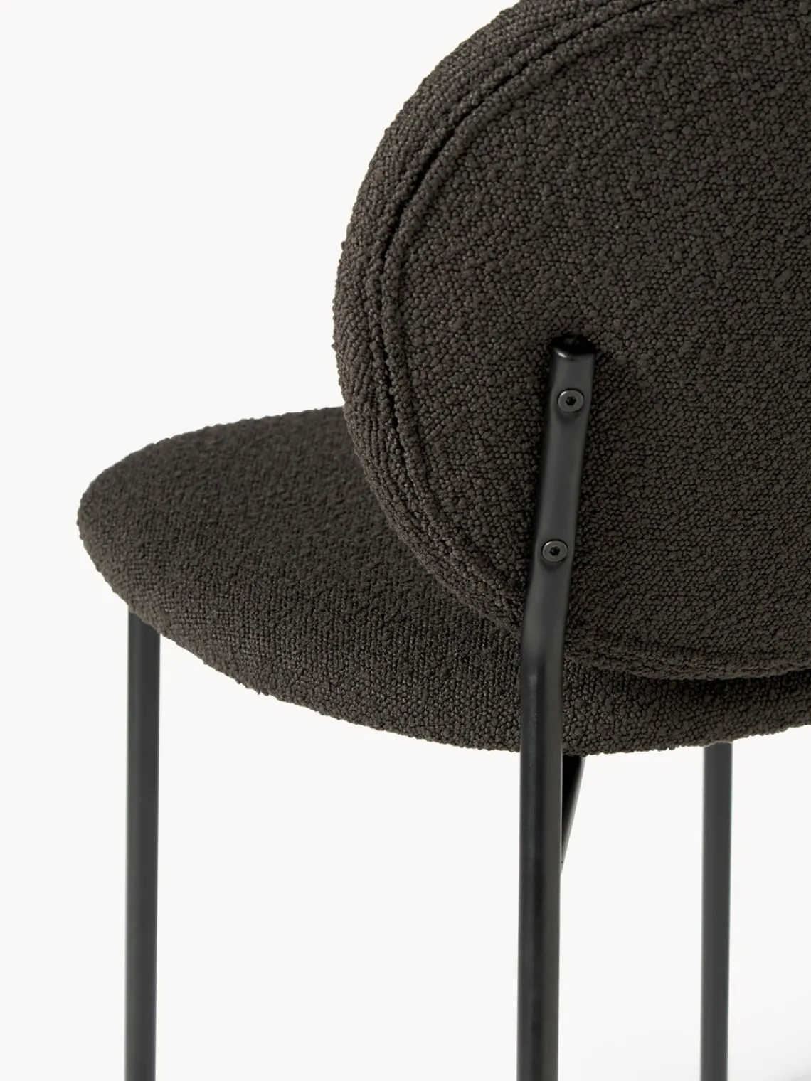 Westwing Collection Sillas tapizadas en tejido bouclé Ulrica, 2 uds.