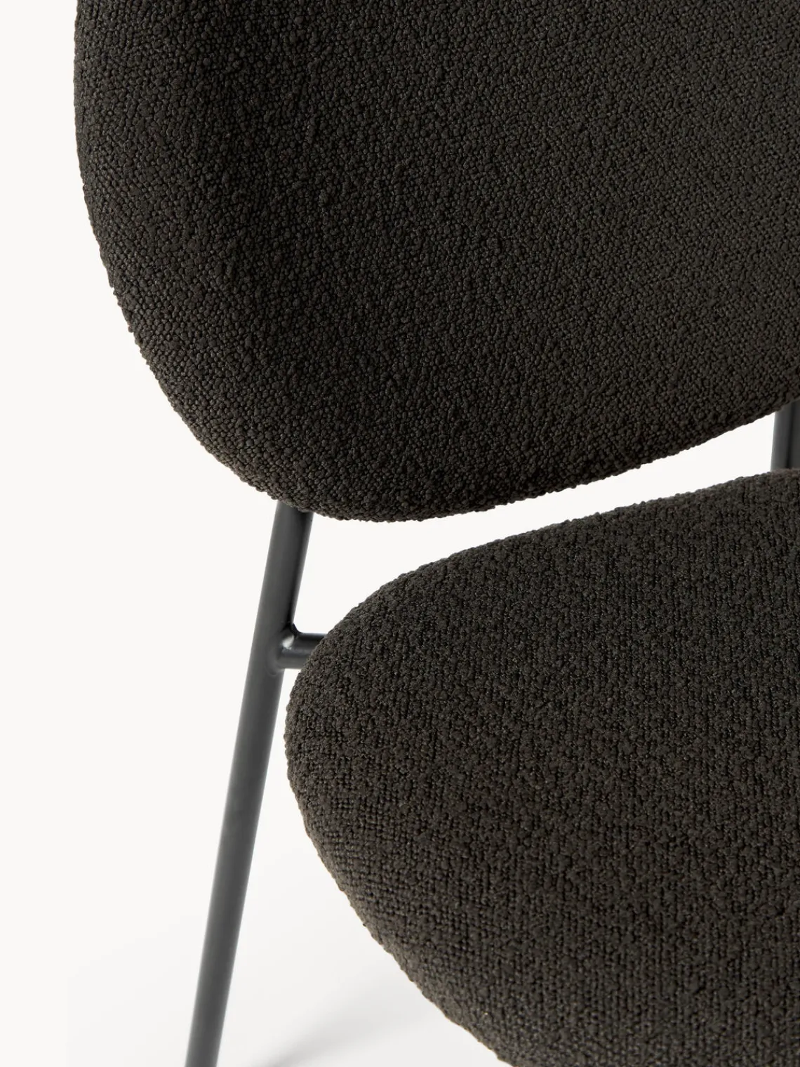 Westwing Collection Sillas tapizadas en tejido bouclé Ulrica, 2 uds.