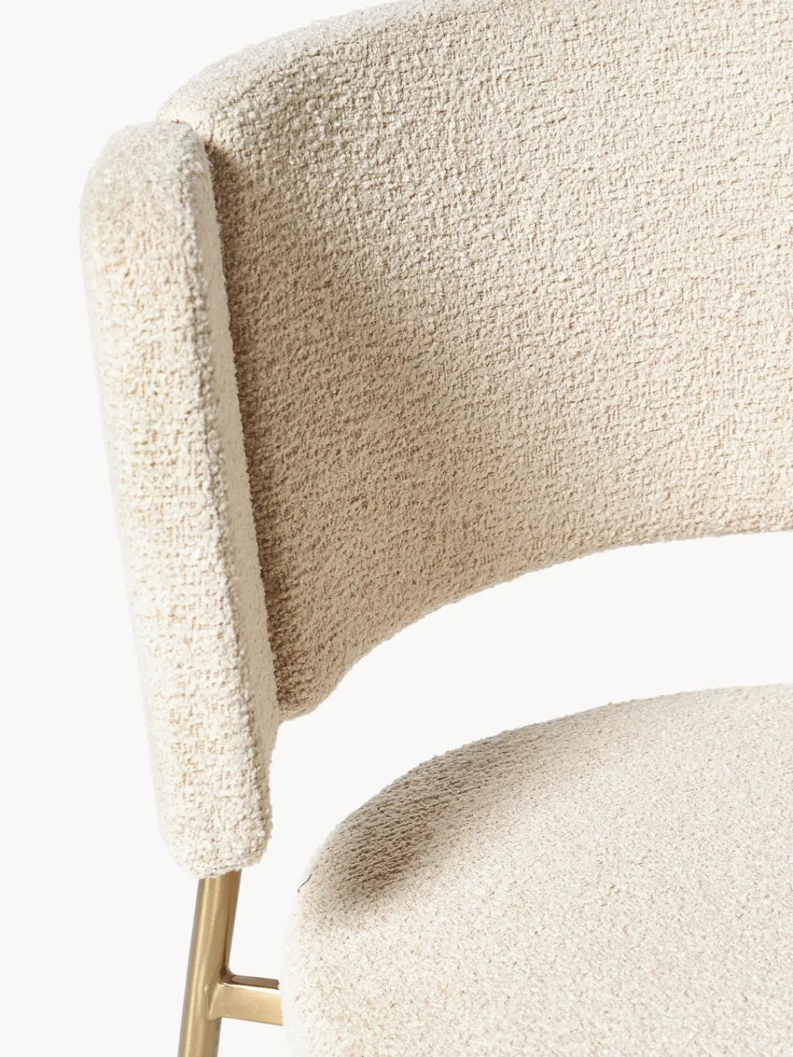 Westwing Collection Sillas tapizadas en tejido bouclé Samantha, 2 uds.^ Sillas