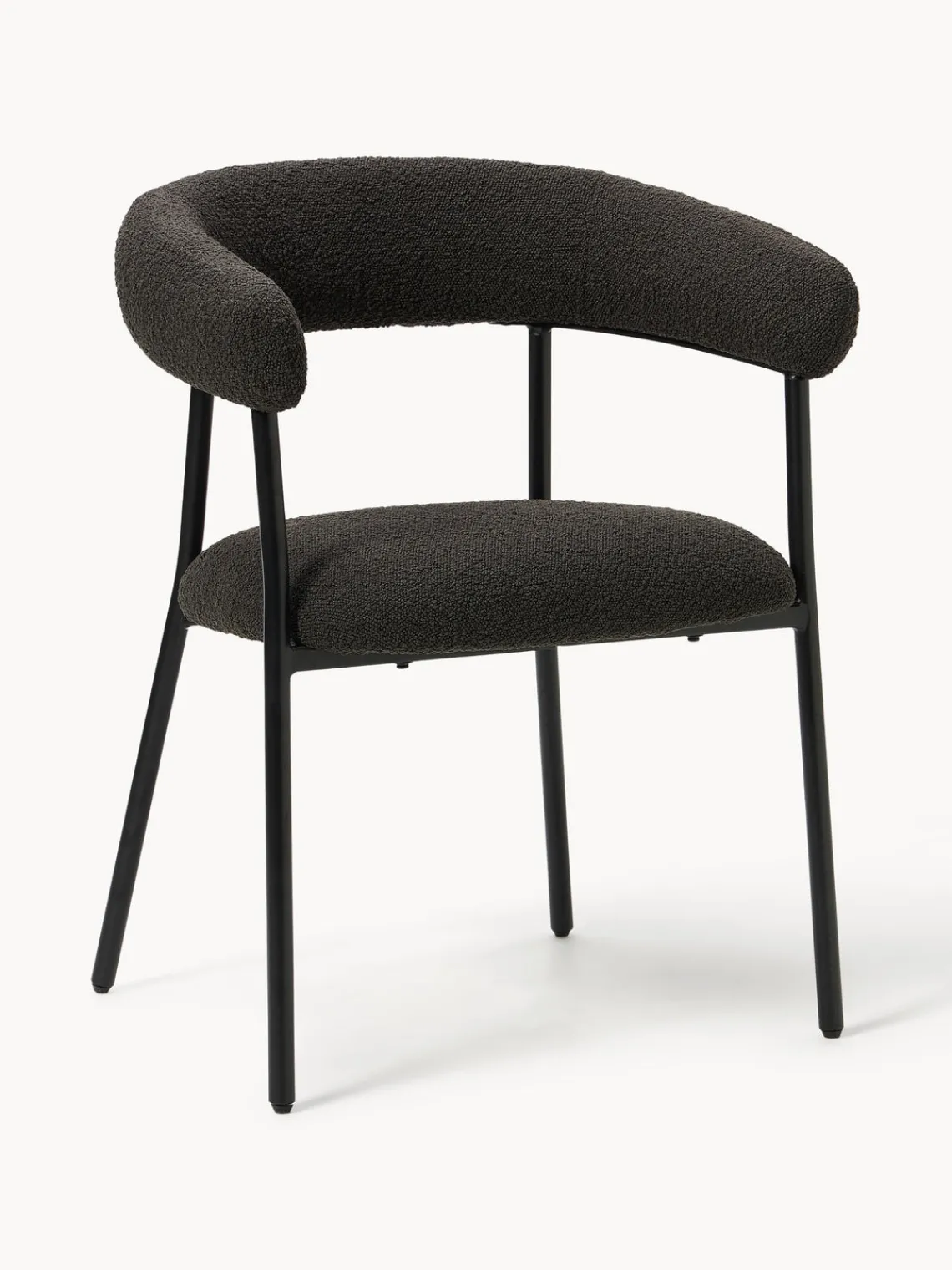 Westwing Collection Sillas tapizadas en tejido bouclé Thiago, 2 uds.