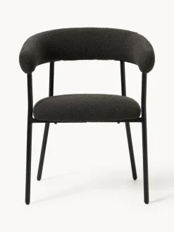 Westwing Collection Sillas tapizadas en tejido bouclé Thiago, 2 uds.