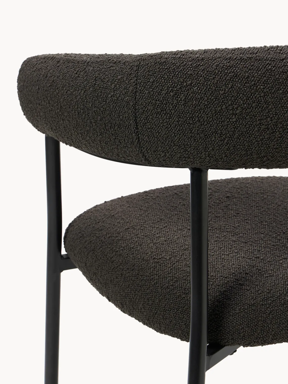 Westwing Collection Sillas tapizadas en tejido bouclé Thiago, 2 uds.