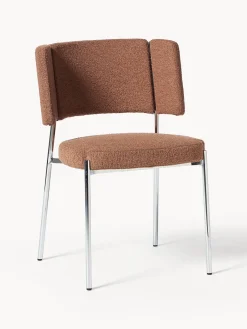 Westwing Collection Sillas tapizadas en tejido bouclé Samantha, 2 uds.^ Sillas