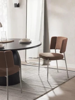 Westwing Collection Sillas tapizadas en tejido bouclé Samantha, 2 uds.^ Sillas