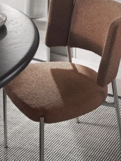 Westwing Collection Sillas tapizadas en tejido bouclé Samantha, 2 uds.^ Sillas