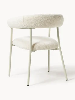 Westwing Collection Sillas tapizadas en tejido bouclé Thiago, 2 uds.