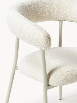 Westwing Collection Sillas tapizadas en tejido bouclé Thiago, 2 uds.