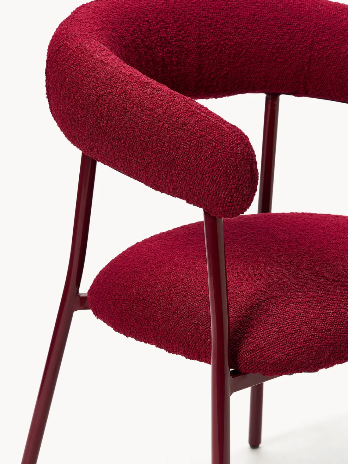 Westwing Collection Sillas tapizadas en tejido bouclé Thiago, 2 uds.^ Sillas