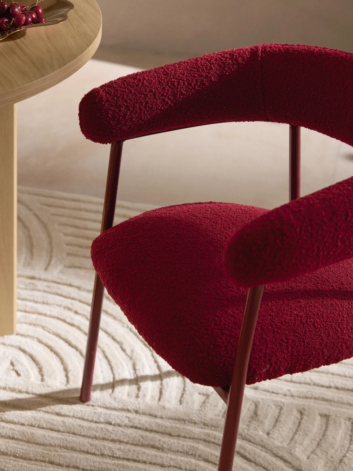 Westwing Collection Sillas tapizadas en tejido bouclé Thiago, 2 uds.^ Sillas