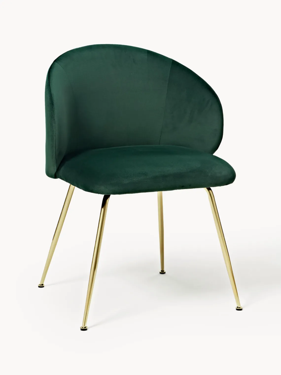 Westwing Collection Sillas tapizadas en terciopelo Luisa, 2 uds.