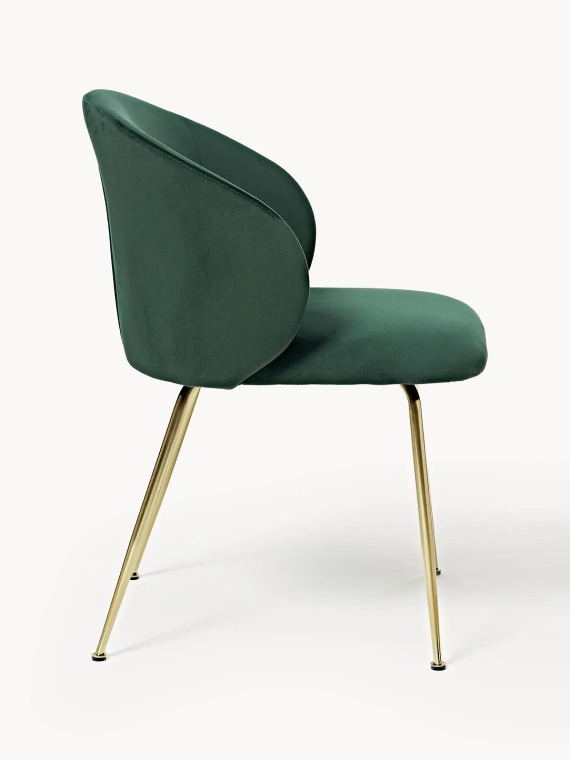 Westwing Collection Sillas tapizadas en terciopelo Luisa, 2 uds.