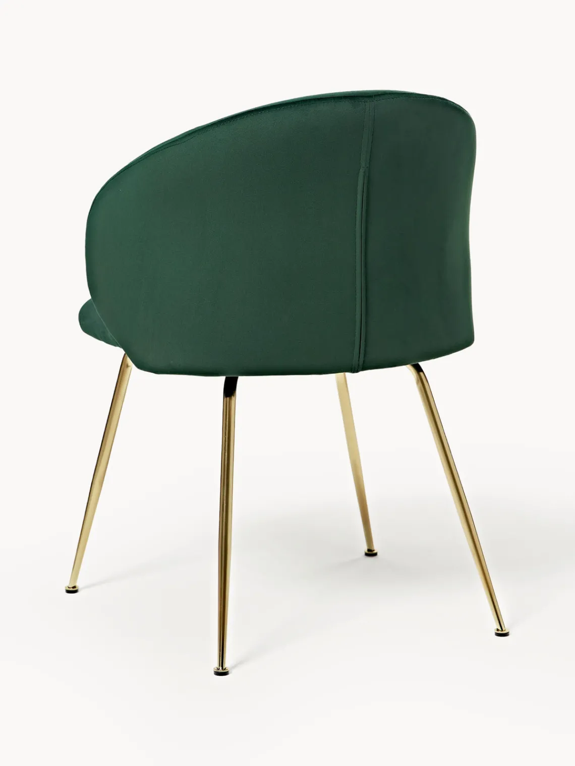 Westwing Collection Sillas tapizadas en terciopelo Luisa, 2 uds.