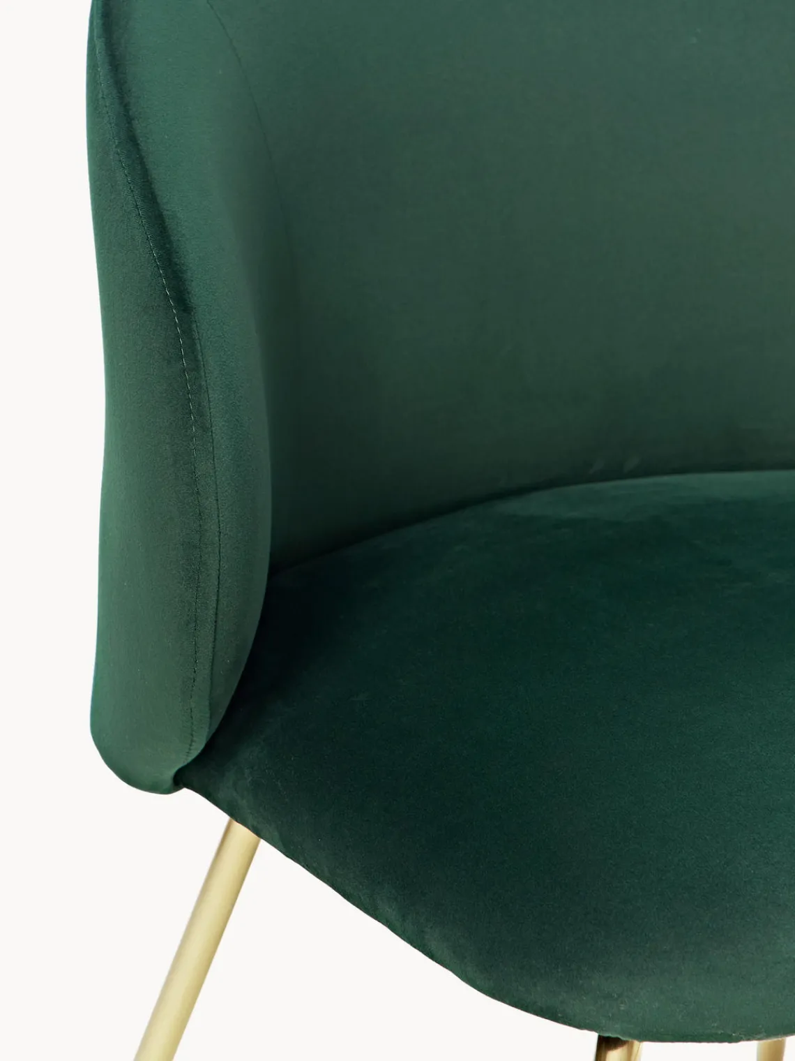 Westwing Collection Sillas tapizadas en terciopelo Luisa, 2 uds.